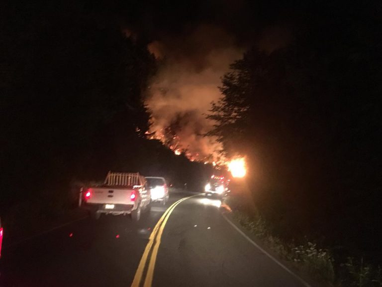 Wildfire causes power outages in Port Alice
