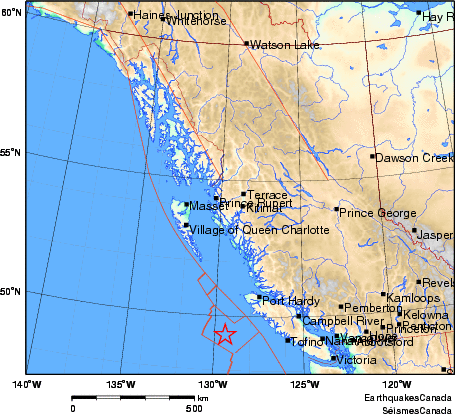 Quake off Port Alice overnight, no tsunami warning