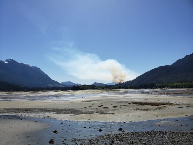 Wildfire burning out of control near Sayward