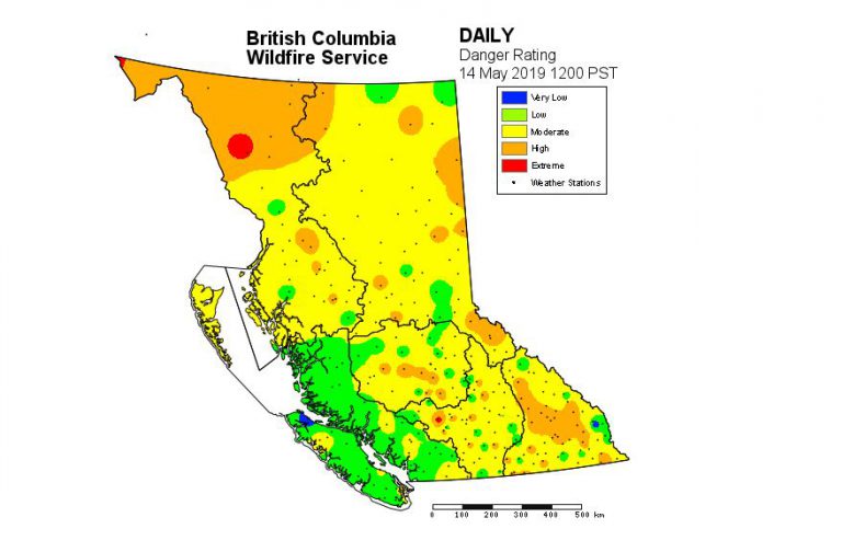 Rain, cooler temperatures eases fire danger rating in Coastal Fire Centre