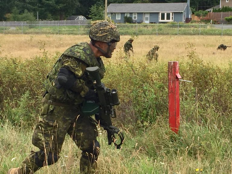 Soldiers ‘battle’ during infantry training