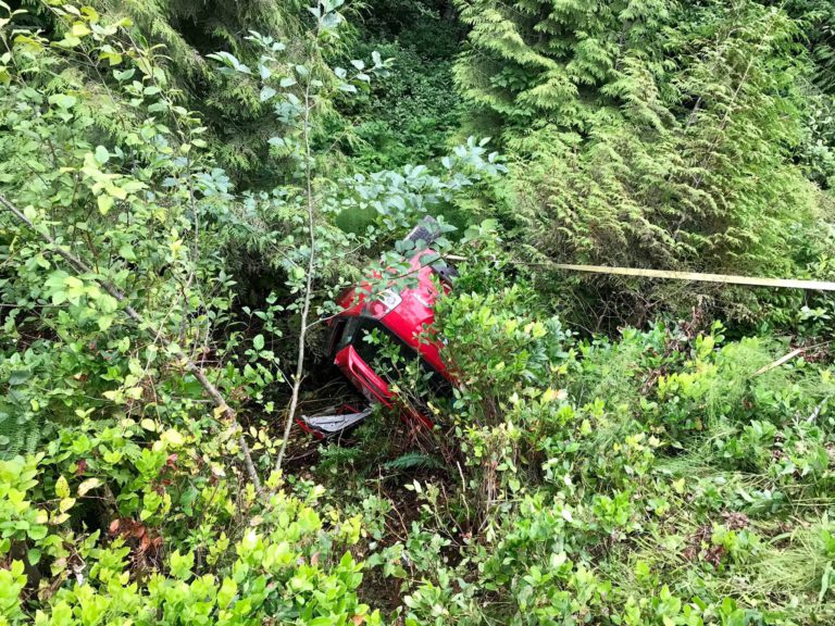 Port Hardy Fire Rescue use ‘jaws of life’ to remove driver from vehicle