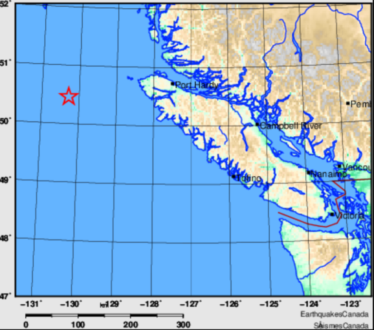 No tsunami expected after earthquake near Port Hardy