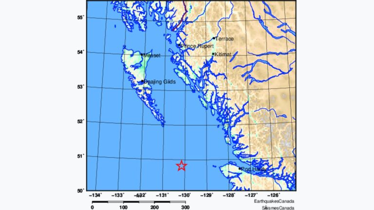 4.7 magnitude earthquake recorded off Vancouver Island