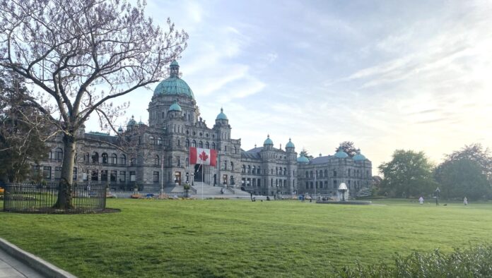 The BC legislature grounds on May 8, 2025. | Emily Joveski, Vista Radio photo